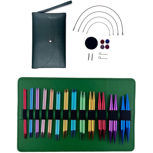 Weaving Yarns Knitting Tool Circular Needle Set Aluminum Interchangeable Crochet Set 2