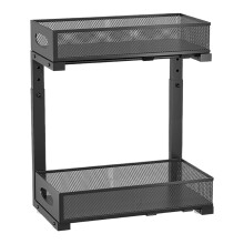 Under Sink Organizer With Adjustable Height Shelf Kitchen Bathroom Laundry Black Drawer Organizer Under Cabinet Storage