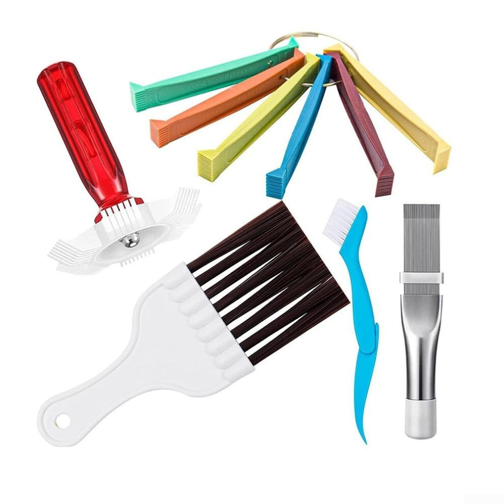 Air Conditioner Condenser And Radiator Fin Comb Set For Bent Fin And Dirt Removal Hand Brush Tool Compatibility 9094768732281