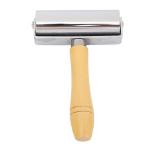 Leder-Nähtroller Werkzeug aus Edelstahl & Holz 10 cm