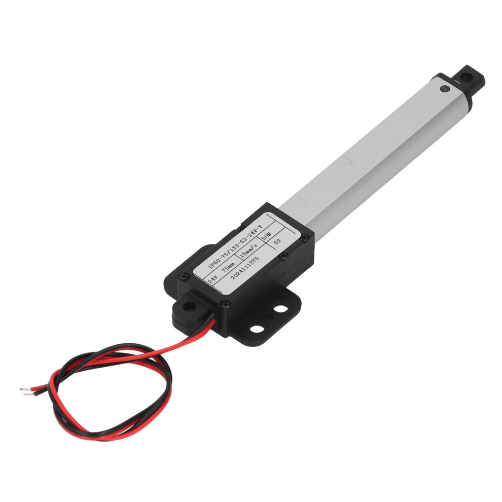 Mini 24V Dc Linear Actuator 75Mm Stroke 50N Thrust, Aluminum Tube 4971378400050