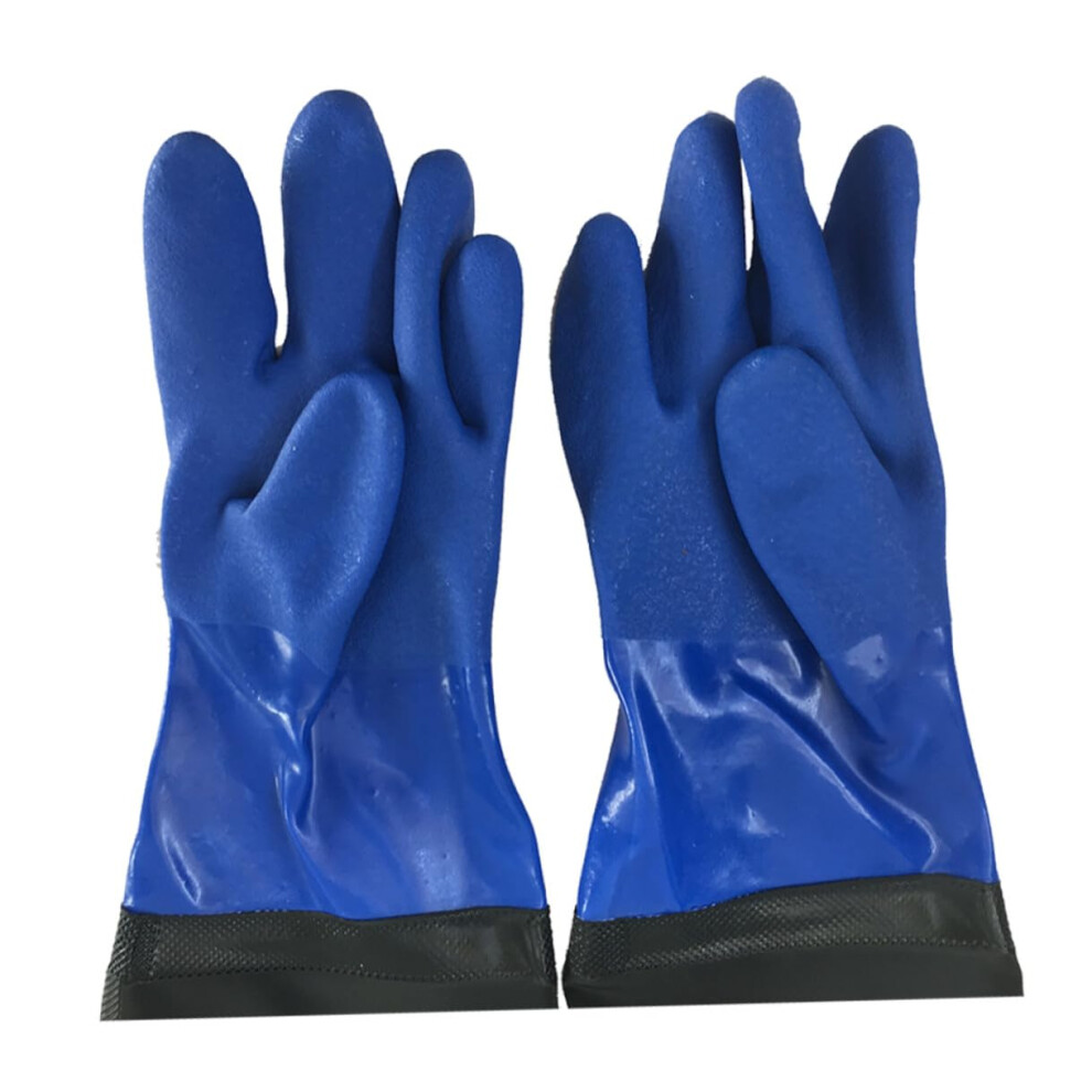 Pvc Industrial Gloves Extended Black One Pair Thickened Oilproof Wearresistant Acidalkali Resistant For Chemical Work 9187378768631