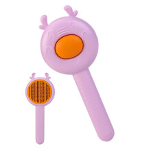 Cat Comb 2In1 Pet Hair Cleaning Comb For Cats And Dogs Massage Slicker Brush Puppy Hair Removal Purple