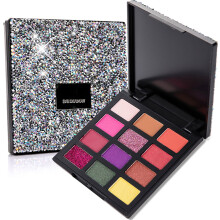 Matte Metallic Shimmer Eye Shadow Palette, Waterproof Long Lasting Makeup For Everyday And Special Occasions, 12 Colors In A Travel Friendly Case