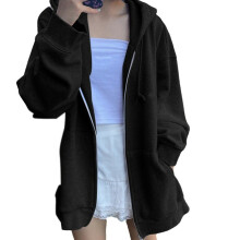 Long Sleeve Sweatshirts for Women, Full Zipper Design Oversized Hoodies Fall Fashion, Hooded Sweatshirt Casual Long Fleece Jacket with Pockets, Zip