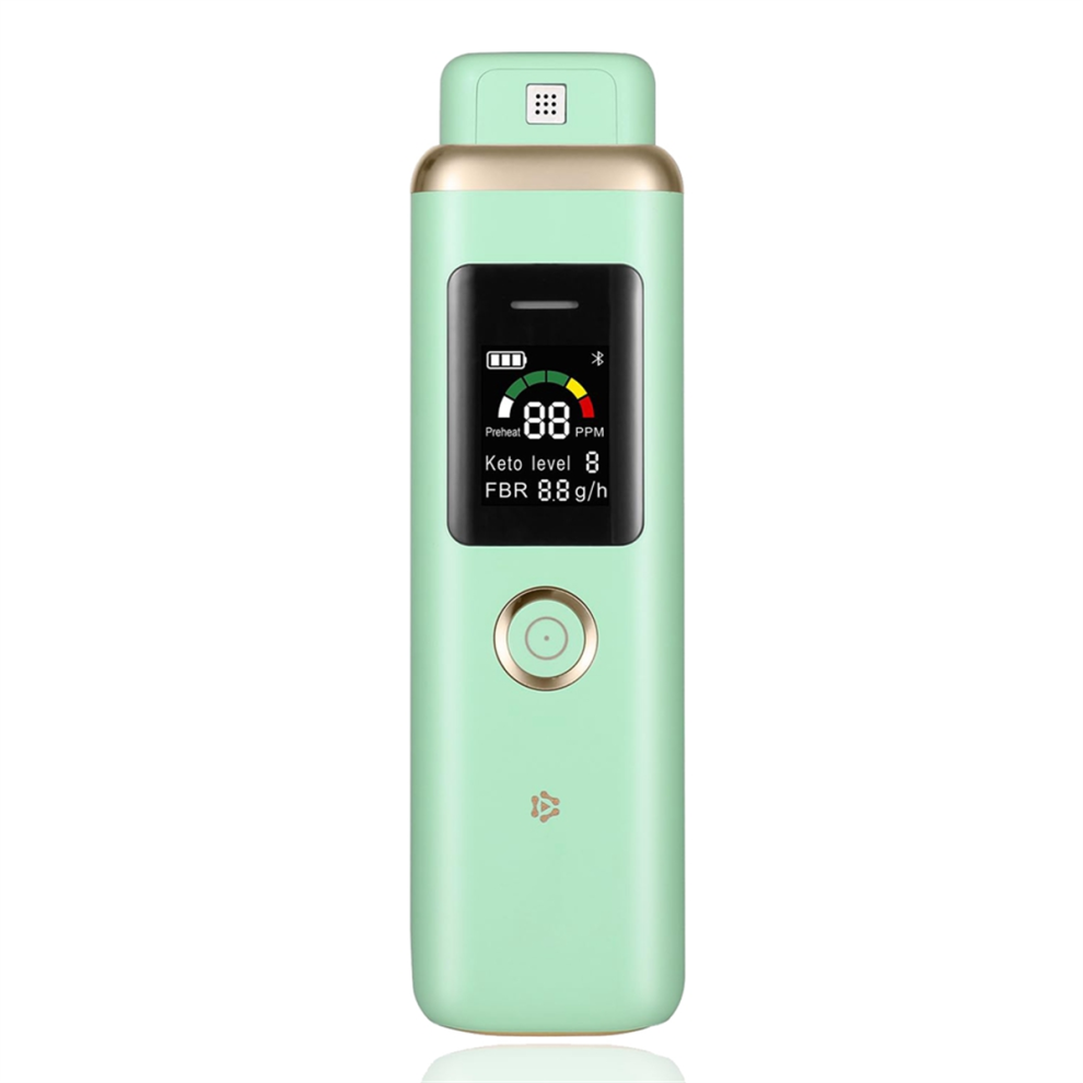 Green Professional Ketone Breath Analyzer High Accuracy Meter Tester For Tracking Your Ketones