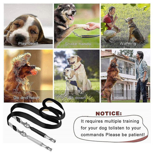 2 Pcs Adjustable Ultrasonic Silent Dog Whistle Bark Control Training Tool 1