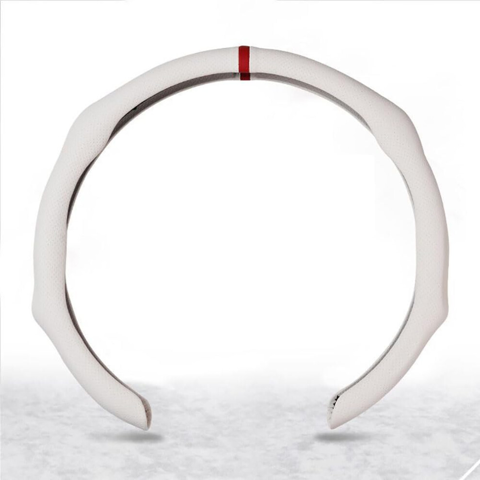 Car Steering Wheel Cover Universal 15 Inch Antislip Breathable For Audi Sq5 20142017 White 9094768744352
