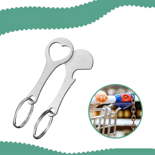 Double Pack Removable Key Chips for Shopping Cart Access - Easy to Use 2
