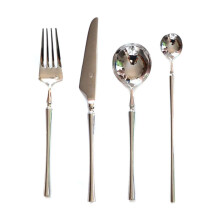 Stainless Steel Dessert Fork Set of 4 Elegant Polished Fruit Forks for Home and Restaurant