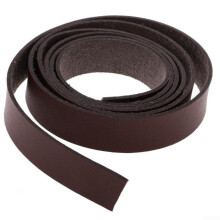 Water Buffalo Leather Strap 15mm Wide, 2m Long, Coffee Color for Belt Making