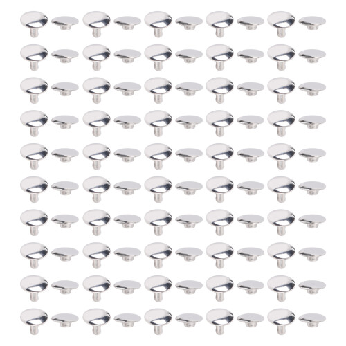 500 Pack Stainless Steel Leather Rivets 9x6mm Double Cap