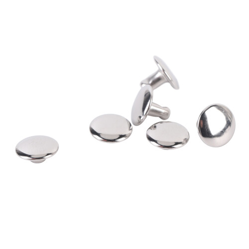 500 Pack Stainless Steel Leather Rivets 9x6mm Double Cap 2