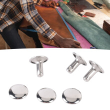 500 Stainless Steel Leather Craft Rivets 9x8mm Double Cap Set