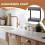 Under Cabinet Organizer 2Tier PullOut Sink Shelf Height Adjustable Black For Laundry Detergent 2
