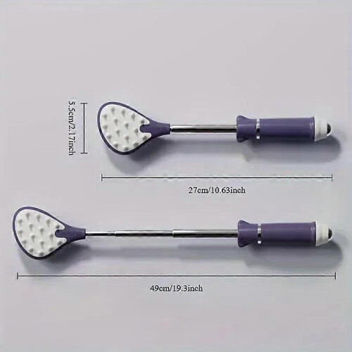 (Black) Tickle Scratch Itchy Scratch Portable Scratcher Telescopic Scalable Scratch Back Scratch Tool Portable Point Massage Stick 2