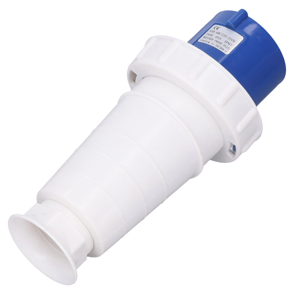 3 Pin Ip67 Waterproof Industrial Power Plug, 220Â250V 63A 9391374866691
