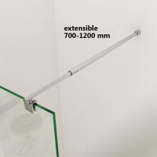SIRHONA Extendable Fixing Bar 700-1200mm Stabilizing Bar for Shower Wall Fixing Wall Stainless Steel