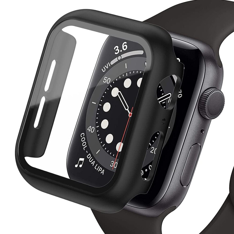 Screen Protector Hard Pc Bumper Case Allaround Hd Protection For Apple Watch Compatible With Series 7 41Mm 45Mm Black 9199774483889