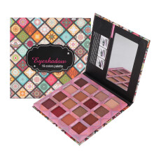 Super Pigmented 16 Shade Eyeshadow Palette, Waterproof Matte Metallic Shimmer Glitter Sparkle Pressed Pigments Long Lasting Rich Color Blendable Eye