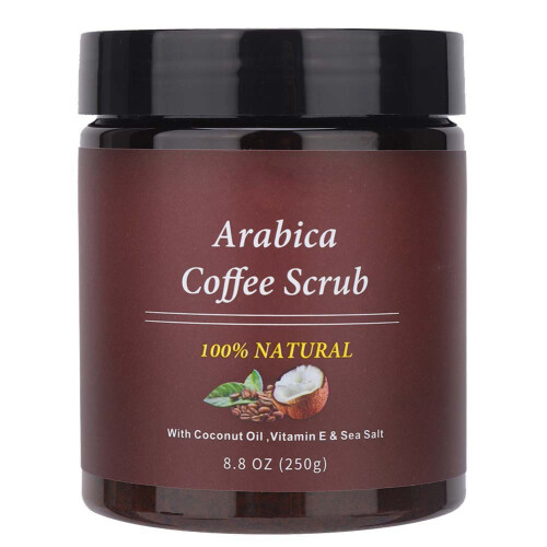 Απολεπιστικό scrub καφέ με καφεΐνη, κολλαγόνο και αντιοξειδωτικά για αντιγήρανση,