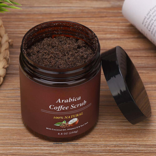 Απολεπιστικό scrub καφέ με καφεΐνη, κολλαγόνο και αντιοξειδωτικά για αντιγήρανση, 2