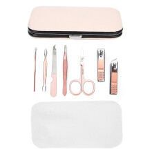 Kit de manucure portable et léger, trousse de soin professionnelle en acier inoxydable, outils pour les ongles en acier de haute qualité et étui