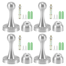 Door Saver, Set of Magnetic Wall Protectors, Stainless Steel Door Stops with Strong Magnetism, Damage-Free Installation, Suitable for Any Surface