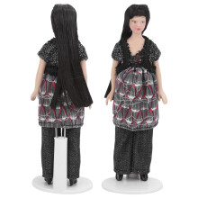 1:12 Scale Dollhouse Accessory - Modern Woman Porcelain Doll for Decor