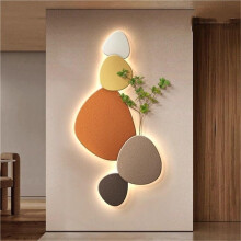 Hardwire Connection 3D LED Wall Art Nature Inspired Stone Landscape Mural With Soft Backlight For Living Room Hallway
