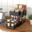 Kitchen Sliding Layer Storage Drawer Shelf Under Sink HType Two Chopstick Holders LargeCapacity Organizer Five Hooks 3