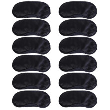 12pcs Sleeping Blindfold Elastic Strap Eliminate Fatigue Super Soft Polyester Relaxed Sleep Eye Blackout Cover for Office