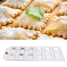 12 Holes Square Ravioli Maker Aluminum Alloy Pasta Tray Kitchen Dumpling Tool