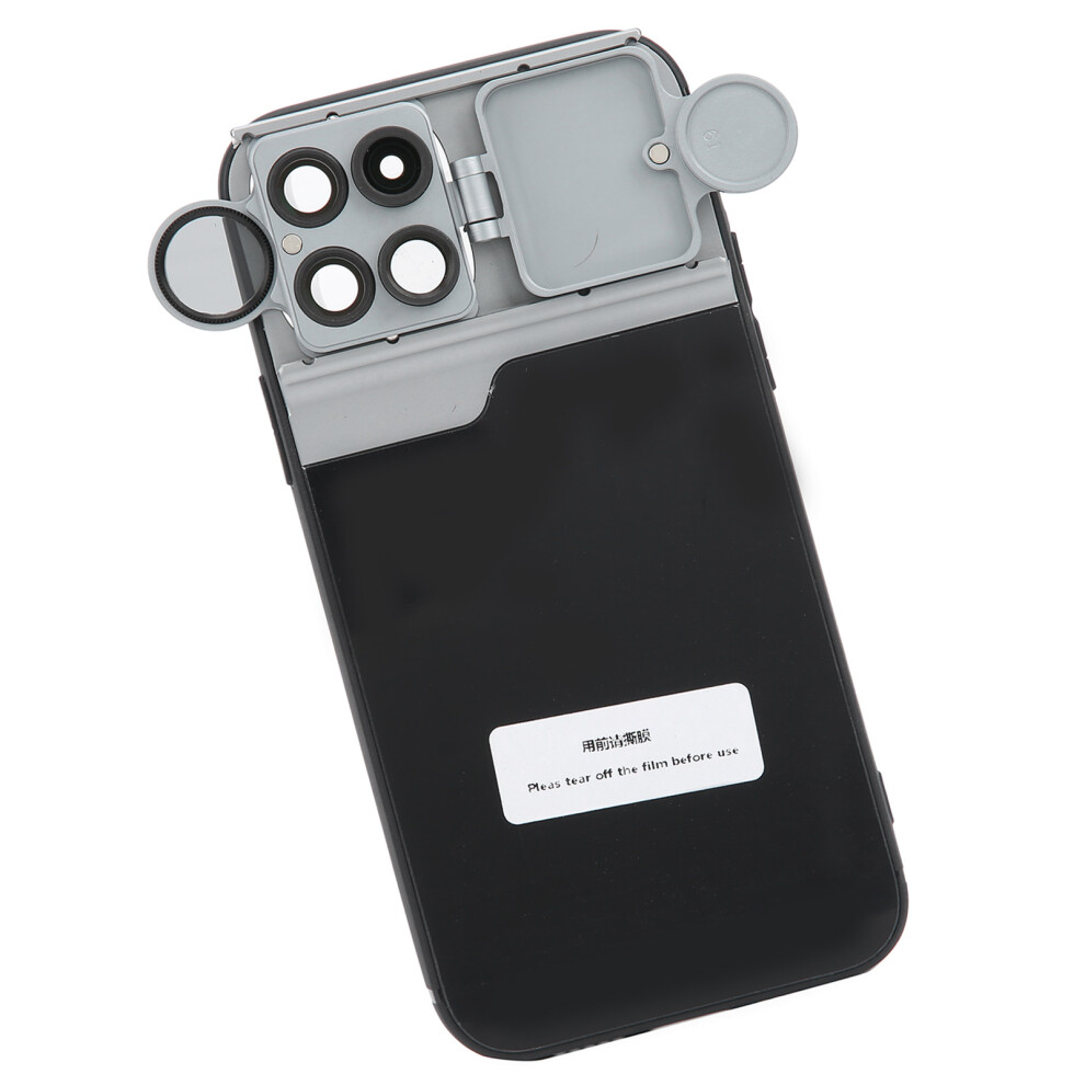 Multi Lens Phone Case For Iphone 12Pro With Telephoto/Macro/Fisheye & Cpl Filter, Black 8761378419932