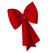 Samtband-Ornament, Mehrzweck-Weihnachtsdekoration,-Rot 110cm