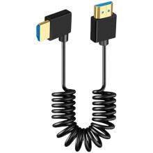 Retractable Spring UHD2.1 Cord 8K Resolution 60Hz 24K GoldPlated Interfaces Aluminum Foil Shielding Fast Speed Sync