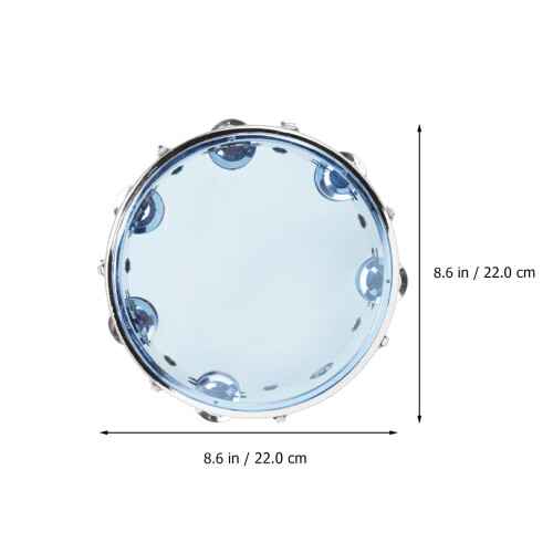 1Set Practical Sky-Blue Percussion Instrument Hand Drum Metal ABS 2