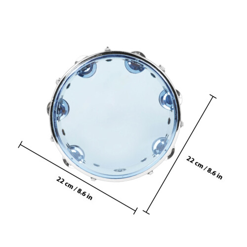 1Set Practical Sky-Blue Percussion Instrument Hand Drum Metal ABS 1