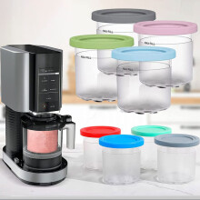 Wiederverwendbare transparente Eiscreme-Behälter, 4 Stück für NC299AMZ NC300s, 4 Farben
