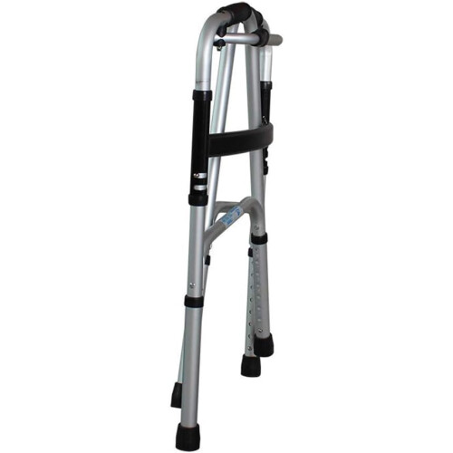 Folding Lightweight Walker for Elderly with Adjustable Height, NonSlip Wheels, Durable Aluminum 2