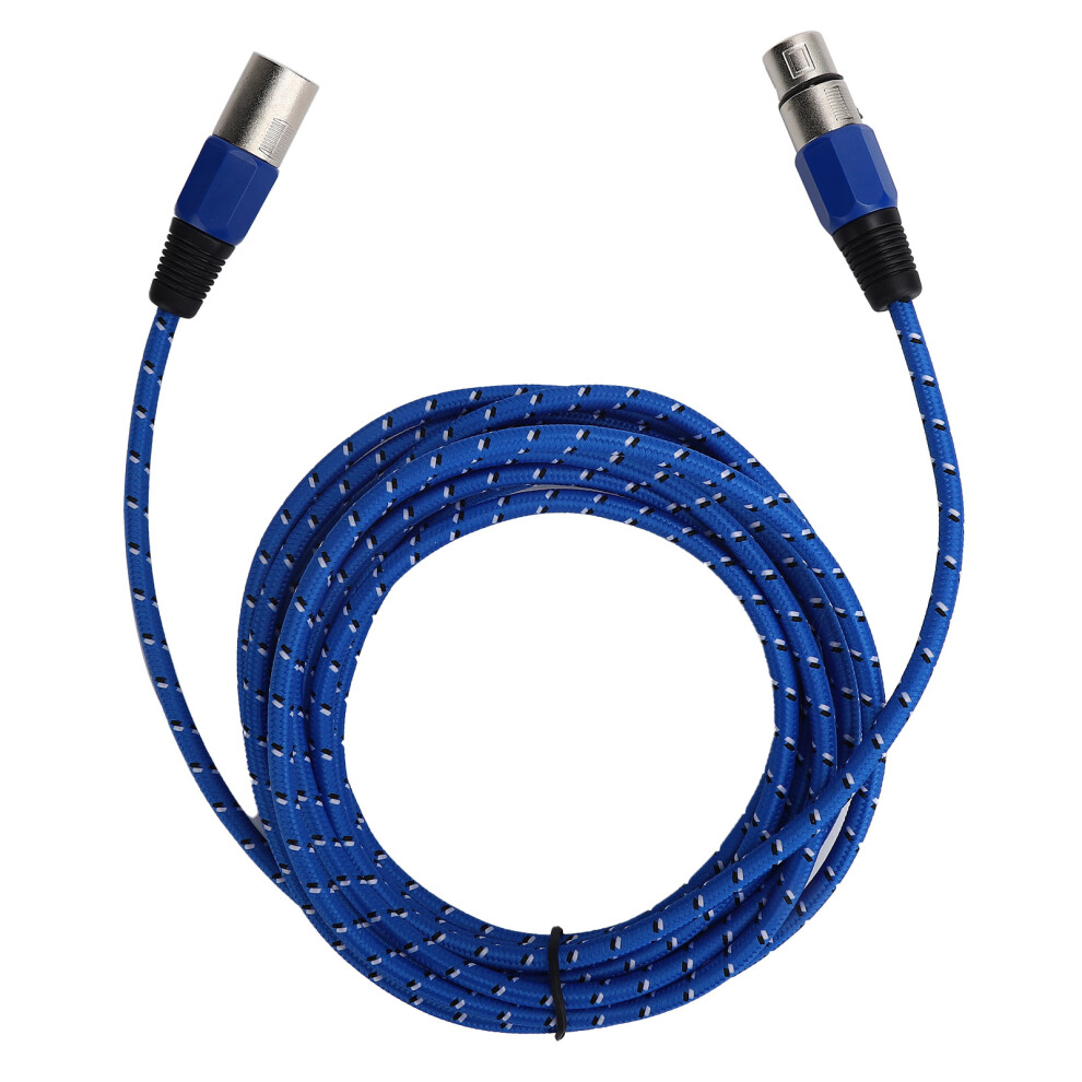 Woven 3-Pin Xlr Microphone Cable 5M/16.4Ft For Studio & Stage Blue 3111378425061