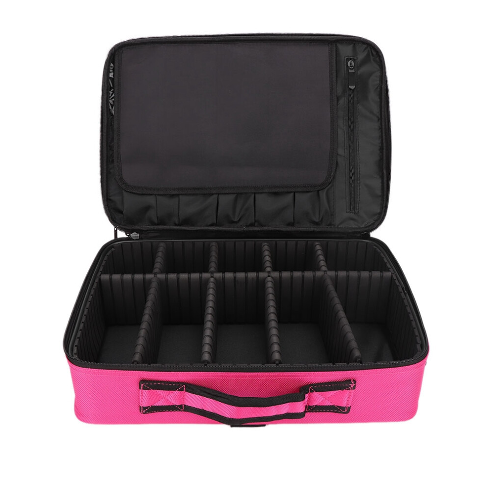 Makeup Brushes Holder and Storage Space, Durable Fabric Large Capacity Case for Professional Makeup Artists and Beauty Enthusiasts (Black)