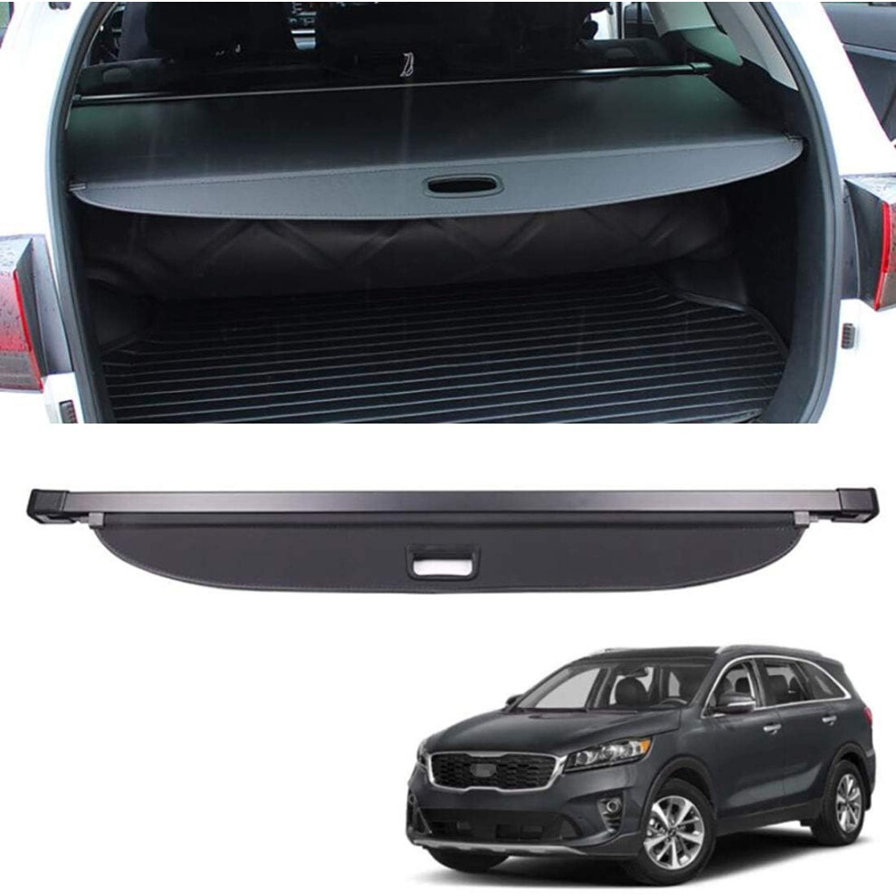Car Retractable Rear Trunk Parcel Shelf For Kia Sorento 2011 Cargo Cover Privacy Shield Safe Storage Black 9382693052346
