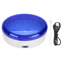 Sterilizzatore con tecnologia a ultrasuoni, pulizia rapida a luce blu per strumenti da manicure, scatola di pulizia meccanica resistente con design
