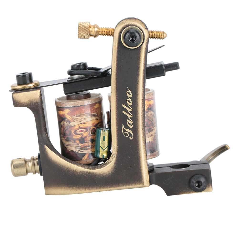 Dual Coil Tattoo Machine With Handmade 11 Wrap Coils Working Stable Uniform Speed Smooth Lines And Easy To Color Reducing Damage Of Skin For Beginner