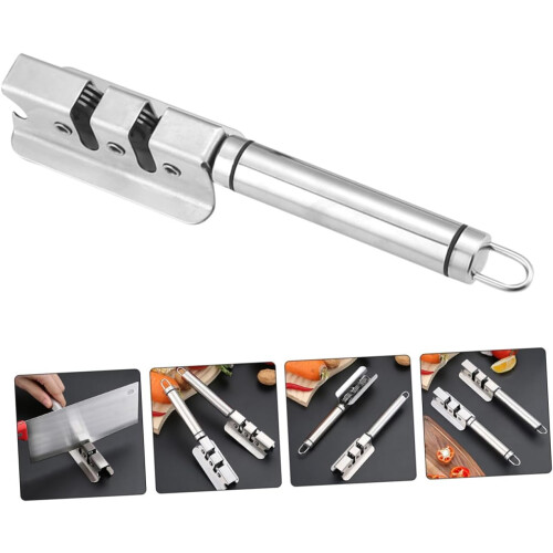 Ergonomic Stainless Steel Kitchen Scissor Sharpener for Quick Safe Sharpening with Comfortable Grip 2