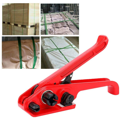 Heavy Duty Hand Tensioner Strapping Tool 1319mm Width Polypropylene and Polyester Cord Strapping Red