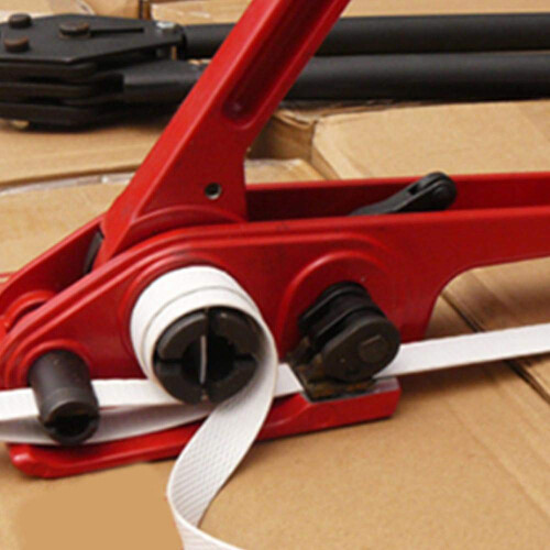Heavy Duty Hand Tensioner Strapping Tool 1319mm Width Polypropylene and Polyester Cord Strapping Red 2