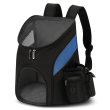 Cat Carrier Backpack Breathable Opening Rucksack For Small Dogs And Cats Blue Size L