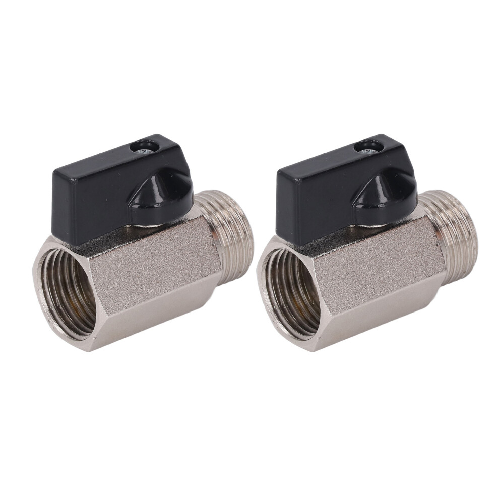 2Pcs Brass G1/2 90 Ball Valves Swivel, Sandblasted, High Air Tightness 4671378430889